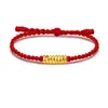 Pulseira de Ouro Puro 999 para Mulheres, Fio Vermelho com Contas da Sorte, Ouro Puro de Shenzhen, Presente de Ano de Nascimento do Cavalo