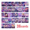 Set de Cartas de Energía Estelar del Universo 36 Tarjetas de Decoración para Escritorio Estudiantil Sin Repetir Postales con Frases Inspiradoras