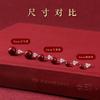 Pendientes Rojos de Cinabrio para Año Nuevo para Mujer 2026 Nuevo Estilo Chino Pendientes de Cuentas de la Fortuna Pendientes Elegantes de Aguja de Plata Venta al por Mayor