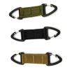Gancho Llavero Táctico para Exterior de Dos Vías Hebilla Colgante para Cinturón de Mochila de Nailon Gancho Triangular de Doble Punto Multifuncional para Mochila