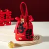 Bolsas de Dulces para Boda, Recuerdos de Boda, Cajas de Dulces no Plegables, Bolsas de Dulces de Satén de Alta Gama con Cordón, de Mano