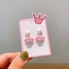 Boutique para niños clip para la oreja sin perforación aretes lindos de dibujos animados para niña aretes adorables colgantes para niña joyería