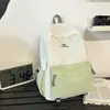 Mochila de Bloques de Color para Estudiantes Universitarias (Dropshipping), Mochila Ligera para el Día a Día, Mochila Sencilla y Elegante para Viajes