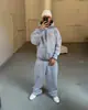 Conjunto Esportivo Unissex de Moda de Rua Hip-Hop com Zíper, Caimento Solto, Novo, Transfronteiriço Europeu e Americano