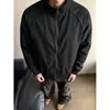 Chaqueta bomber retro americana para hombre, chaqueta de béisbol de otoño deconstruida con cuello alto, abrigo aviador extragrande