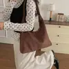 Bolso Tote de Gamuza Vintage para Mujer, Bolso de Hombro Casual Versátil de Moda para Otoño, Bolso de Gran Capacidad para Madres e Hijas para el Trabajo
