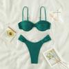 Bikini de alta calidad 2025, comercio exterior, Amazon, traje de baño sexy, triángulo europeo y americano, talla grande, traje de baño dividido para mujer