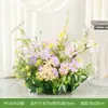 Montagem de Cena Floral Artificial Hy-Du4 com Flores de Papel Grandes e Plantas Verdes para Fundos Fotográficos