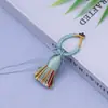 Llavero Cordón de Nudo de Diamante con Borla Corta Bo Ting Accesorios Semi-Terminados para DIY Colgante de Borla Pequeña Joyería