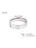 Anillo de Acero Inoxidable con Circonita de Trébol de Cuatro Hojas Estilo Ins de Moda para Mujer Anillo Sencillo con Forma de Corazón Chapado en Oro de 18 Quilates Diamante de Alta Gama