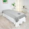 Sábana de terciopelo de leche para cama de salón de belleza de alta gama, lujo ligero, simple, funda de colcha para cama de masaje con agujero abierto