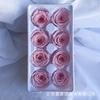 Flor Eterna Rosa Transfronteriza Venta al Por Mayor Grado A 4-5cm8 Flores Reales Hecho a Mano DIY Material Floral Día de la Madre Festival de la Diosa
