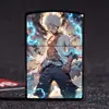 Isqueiro criativo de querosene anime isqueiro de querosene à prova de vento de metal atacado de fábrica Luffy one piece
