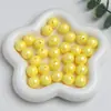 Dingyi 16mm Luna Fría Cuentas Redondas de Colores Cuentas Acrílicas Galvanizadas con Agujero Cuentas Sueltas Accesorios para Cadena de Teléfono Móvil DIY