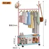 Perchero de pie móvil dormitorio estudiantil tendedero pequeño dormitorio casero almacenamiento de dopamina perchero para abrigos y sombreros