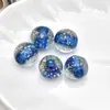 Cuentas de Resina Dorada Teñida de 16 mm, Cuentas Redondas, Hechas a Mano para DIY, Cadena de Teléfono, Llavero, Colgante, Accesorios de Joyería