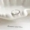 Anillo Pleateado de Circonita Personalizado de Moda y Genial para Mujer, Anillo Pequeño Liso Apilable Apertura Ajustable Anillo Versátil Personalizado para el Dedo Índice
