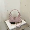 2026 Nuevo Bolso de Mano de Hombro Único Otoño Estilo Lindo para Mujer Lunares Versátil Retro para Viajes Diarios Bolso Cruzado