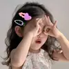 Pasador de Color Dopamina para Mujer, Pasador para Flequillo Lateral, Pinza de Pato Corazón de Chica Dulce, Pinza Lateral Linda Todo Combinación, Tocado