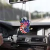 Nuevo Colgante de Espejo Retrovisor de Coche de Mariposa Rosa Colgante de Bandera Americana para Coche Llavero para Mochila Accesorios