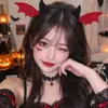 Diadema creativa y peculiar de Halloween con cuernos negros, perfecta para cosplay festivo, sesiones de fotos y actuaciones.