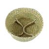 Cesta de Vime de Algas Marinhas Escandinava Ins Cesta de Flores Dobrável Cesta de Armazenamento Binaural Armazenamento de Flores Cesta Feita à Mão Vaso de Flores