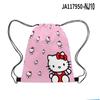 Mochila escolar con cordón de Hello Kitty de Sanrio, diseño de dibujos animados, diseño adorable y moderno.