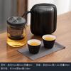 Juego de té de viaje, ideal como regalo de negocios de alta gama, para exteriores, una tetera, dos tazas, para acampar, tetera portátil Express Cup, venta al por mayor