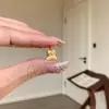 Colar de Sino Dourado Escovado Xiaohongshu Design de Nicho Único Versátil Moderno Elegante Corrente de Clavícula Dropshipping