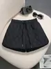 Calça Acolchoada Xadrez Diamante Cor Sólida Perna Larga Inverno Feminina Cintura Elástica Solta Design com Cordão Shorts Casuais de Algodão 9845