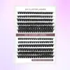 Fábrica Pingdu Novos Cílios Postiços Cruzados DIY Cachos Únicos Volumosos Espessos Enrolados Cílios de Cabelo Hot Melt Europeus e Americanos 60P