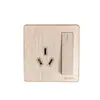Fornecer Xiantai doméstico champanhe prato grande trefilado interruptor fabricantes vendas embutido 86 novo interruptor de parede tomada
