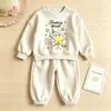 Conjunto de Estrella para Niñas Estilo Primavera y Otoño Dulce Casual Cómodo Dibujos Animados Conjunto de Dos Piezas para Niñas Pequeñas