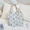 4613 Corea del Sur Verano Relieve Lindo Bolsa de Lona Diseño Nicho Bolso Tote de Gran Capacidad Bolso de Hombro Bajo el Brazo