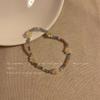 Pulseira de flores coloridas vintage coreana Pulseira de cristal arco-íris Pulseira estilo coreano All-match Daisy Beaded Bracelet