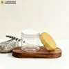 En stock: Botellas transparentes de boca ancha de 56 dientes/68 dientes/89 dientes, tarro de crema de 250 g con tapa transparente de borde dorado, material de embalaje para mascarilla capilar de 500 g