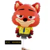Venta al por mayor Equipo Wang Wang Peppa Pig Animal de dibujos animados Película de aluminio Gas Dinosaurio Puesto Puesto Clip Globo grande de dibujos animados