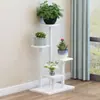 Prateleira de Flores Multicamadas de Ferro Forjado para Varanda Interna Rack Decorativo Moderno Simples para Sala de Estar Rosa Verde Rack de Armazenamento de Suculentas