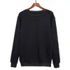 Tamanho EuropeuNova sweatshirt unissex de gola redonda, cor sólida lisa, forrada com fleece, estilo europeu e americano, atacado de fábrica, branco