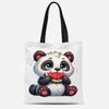 Amazon Transfronterizo Bolsa de Lona de Panda de Dibujos Animados Nueva y Linda Bolso de Mano para Estudiante y Trabajador de Oficina Bolsa de Viaje al Trabajo Al por Mayor
