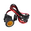 12V24V Enchufe de Encendedor de Cigarrillos de Alta Potencia para Coche y Motocicleta Modificado Impermeable con Rosca Fijo Todo Cobre con Línea de Fusible