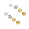 Oro Real de 18k DIY Bola de Flores con Cuentas Cuerda de Mano Accesorios con Cuentas Accesorios Colgante Pulsera Collar C45