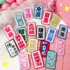Estilo coreano bordado franja adesivos texto bangs adesivos bonito fria bangs Pós Crianças Velcro quebrado adesivos de cabelo