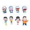 Pegatinas de Refrigerador Azules Estéreo Grasos Adornos de Dibujos Animados Pegatinas Magnéticas Estilo Japonés Creativo Set de Doraemon de Imanes Muñecas Decorativas Magnéticas