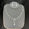 Joyas nupciales transfronterizas, joyas de boda, accesorios para vestido de novia de dos piezas, pendientes de perlas de diamantes de imitación, collar, traje para mujer