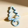 Árbol de Navidad Pintado de Colores Hebilla de Resorte Accesorios para Llavero Hechos a Mano DIY Colgante de Muñeco de Caricatura Color Caramelo