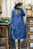 Vestido de punto floral vintage de cuello semi-alto para principios de primavera 2026 nuevo vestido base vintage de nicho para mujer