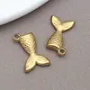 Pingente Série Marinha de Aço Inoxidável Pingente Cauda de Sereia Tartaruga Acessórios para Joias DIY Colar Brincos Pingente Pequeno