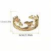Pulsera transfronteriza oceánica europea y americana con palmera, estrella de mar, concha, diseño único y moderno, pulsera abierta en forma de hoja