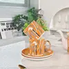 Juego de Café y Té de Porcelana Ósea de Lujo Ligero Europeo Transfronterizo Serie Bastón de Alto Valor Juego de Café para la Tarde en Casa